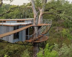 While they still do serve as playhouses for lucky kids the home was built with repurposed fir lumber. Treehouse Made From Sustainable Wood Hides A Luxurious Interior