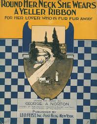 Far and away is a 1992 american epic western romantic adventure drama film directed by ron howard from a script by howard and bob dolman. 154 099 Round Her Neck She Wears A Yeller Ribbon For Her Lover Who Is Fur Fur Away Levy Music Collection