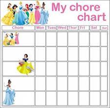 princess chore chart toddler reward charts for kids 