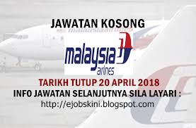 Malaysia airlines is the flag carrier of malaysia. Jawatan Kosong Malaysia Airlines Berhad 20 April 2018