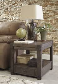 Burladen T846 End Table By Ashley Furniture Weathered Brown Rustic De Ashley Furniture Living Room End Tables Furniture