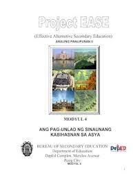 Modyul 4 Ang Pag Unlad Ng Sinaunang Kabihasnan Sa Asya Pdf Document