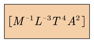 Dimensional formula is the expression showing the powers to which the fundamental units are to be raised. Dimension Of Permittivity Formula In Vacuum Or Free Space With Derivation