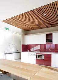 Modern drop ceiling ideas to love. Adapt This Slatted Ceiling Idea For Above Living Area Ceiling Design Modern House Ceiling Design Wooden Ceiling Design