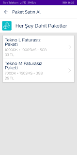 2gb, 4gb, 6gb ve 10gb olarak. Turk Telekom Tekno Faturasiz Paketler