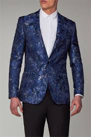 The boys suits are really unique and make you child look sharp. Limehaus Men S Blue Floral Prom Party Blazer Suit Direct