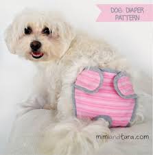 Make a custom fitted belly band dog diaper with this free sewing tutorial. Dog Diaper Pattern Pdf Pattern Mimi Tara