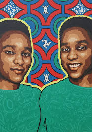 O Land" Another #treisht2020 image from Beth Louella celebrating  connections which enrich Manx culture...  https://www.culturevannin.im/news/afriom-portraits-647862/ We uploaded one  of the three portraits created by Beth Louella Fine Art last week, and here