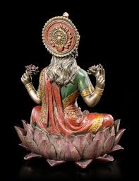Hot hindu goddess of wealth prosperity lotus goddess lakshmi statue idols figure size hot hindu. Lakshmi Figur Auf Lotusblute Bronzefarben Indische Gottin Gluck Liebe Blume Eur 49 95 Picclick De