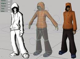 Hoodie Update By Laperen On Deviantart Low Poly Character Character Modeling Low Poly 3d