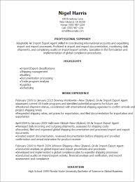 Import export specialists have and apply deep knowledge of import and export goods including customs clearance and documentation. Air Import Export Agent Resume Template Myperfectresume