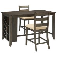 Shop our best selection of outdoor bistro table sets to reflect your style and inspire your outdoor space. Rokane 3 Piece Rectangular Counter Table W Storage Set By Signature Design By Ashley With Images Counter Table Kitchen Table Settings