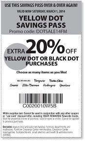 Pinned February 28th Extra 20 Off Yellow Dot Items At Bonton Carsons Sister Stores Or Online Via Promo Do Promo Codes Online Coupon Apps Deals Shopping