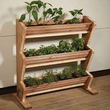 Outdoor Essentials 36 In 3 Tier Vertical Garden Planter 166231 The Home Depot Vertical Garden Planters Vertical Garden Vertical Vegetable Gardens