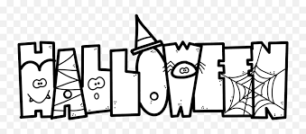 Here's a set of free printable alphabet letter images for you to download and print. Halloween Clipart Coloring Page Halloween Word October Png Transparent Coloring Pages Free Transparent Png Images Pngaaa Com