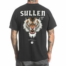 Sullen Mens Caspian T Shirt Fashion Tattooed Men Personality Cool Tee Black