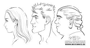 Gesichter Von Der Seite Zeichnen Lernen Gesicht Von Der Seite Zeichnen Lernen Haare Zeichnen