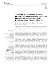 Päivitetty klo 15:00 torstaina, 27 toukokuuta, 2021 utc. Pdf Staphylococcus Aureus Isolated From Retail Meat And Meat Products In China Incidence Antibiotic Resistance And Genetic Diversity