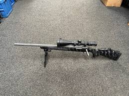 Now completed and ready for collection. Antony's B&N left handed Ranger  rifle . We used a Remington 700 action and as is our practice trued all the  critical surfaces. The barrel is