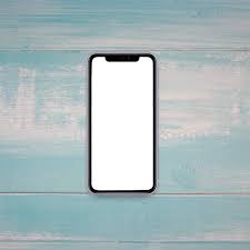 Download Apple Iphone 11 Mockup On Blue Wood Table Mobile Mockup Iphone Mockup
