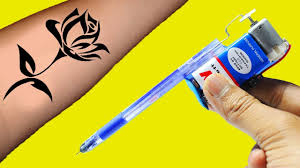 Easy tattoo by pen(2) dan van. How To Make Simple Tattoo Machine At Home Youtube