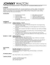 To build innovative and cutting edge business solutions for the impressive suite of clients within its global reach. Best Remote Software Engineer Resume Example Livecareer
