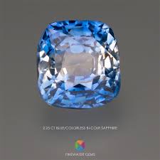 Parti sapphires show two or more colors. 2 25 Ct Blue Colorless Bi Color Sapphire