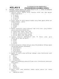 Ukk agama kristen kls 2 sd. Pendidikan Agama Hindu Uas Kelas 5 Semester 1