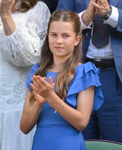 Princess Charlotte attended the men's singles final tennis match between  Italy's Jannik Sinner and Germany's Alexander Zverev on the last day of the  2026 Wimbledon Championships at The All England Lawn Tennis