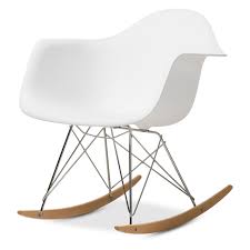Baxton Studio White Plastic Rocking Chair Plastic Rocking Chair Rocking Chair Furniture