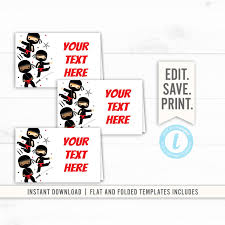 Editable Birthday Nutrition Facts Label Template Ninja Birthday Party Food Label Template Editable Food Labels Etsy Party Food Label Template Party Food Labels Food Label Template