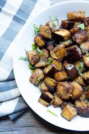 Roasted Eggplant With Balsamic Vinegar Basil Recipe Roasted Eggplant Recipes Eggplant Dishes Italian Recipes