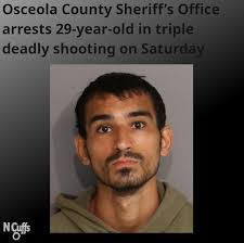 A man has been arrested following a triple murder in Osceola County