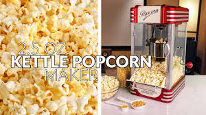 El old fashioned movie time popcorn maker™ esta diseñando para marcas regulares y marcas premias de palomitas. Rkp630 Retro 2 5 Oz Kettle Popcorn Maker Youtube