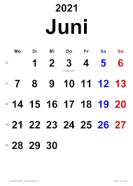 Kalender 2021 zum ausdrucken als pdf 17 vorlagen kostenlos. Kalender Juni 2021 Als Pdf Vorlagen