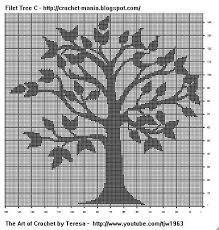 Free Filet Crochet Charts And Patterns Filet Crochet Tree C