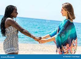 Teen Girl with African Girlfriend Holding Hands. Stock Photo - Image of  africa, multiracial: 75834284