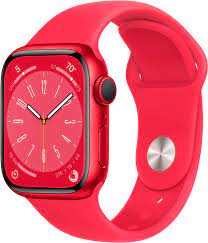 Apple Watch Series 8 (GPS) 41mm Aluminum Case with (PRODUCT)RED Sport Band  S/M (PRODUCT)RED MNUG3LL/A - Best Buy