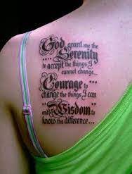 Many of us are familiar with the first part of reinhold niebuhr's popular serenity prayer. What Does Serenity Prayer Tattoo Mean Represent Symbolism