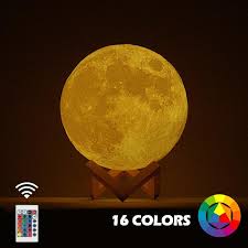 3d Light Up And Rechargeable Moon Lamp With Remote Control In 2020 Led Night Light Night Light 3d Night Light