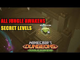 Jungle awakens is the first of two dlcs planned to be released for minecraft dungeons. How To Unlock All Jungle Awakens Dlc Secret Levels Minecraft Dungeons Minecraftdungeons
