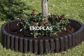 Ahsap Gorunumlu 15 Cm Bahce Borduru 2 5 Metre Kahverengi Plants
