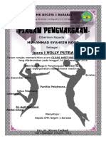 Untuk bisa bermain tenis meja, kita perlu lawan main. Piagam Classmeeting Tenis Meja