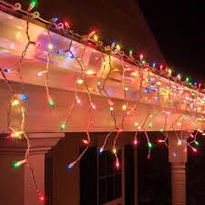 The Holiday Aisle Mini Icicle Light Outdoor Christmas Lights Icicle Lights White Wire Christmas Lights