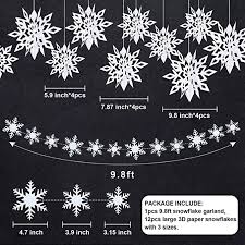 You can save money and add personal touches to your celebration with these beautiful inexpensive paper. Amazon Com 24 Pieces Hanging Snowflake Decorations Ornaments 3d Large White Paper Snowflakes Garland Snow Flakes For Frozen Christmas Tree Wedding Holiday New Year Room Winter Wonderland Party Decorations Gifts Toys Games