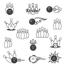 Black And White Bowling Ball Bowling Signs Icons Bowling Pictogram Ball Drawing