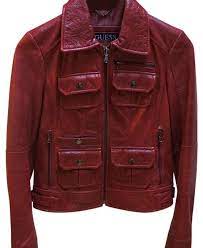 Guess Red Xs Jacket Size 0 Xs 58 Off Retail Jackets Leather Jacket Red Leather Jacket