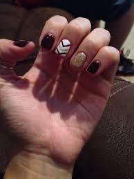 Fall Nails Burgundy Gold Gel Polish Burgundy Nails Cute Nails For Fall Trendy Nails