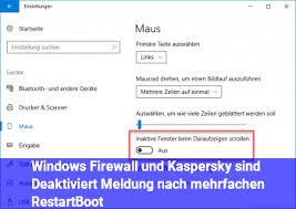 Windows Firewall Und Kaspersky Sind Deaktiviert Meldung Nach Mehrfachen Restart Boot Windows 10 Net