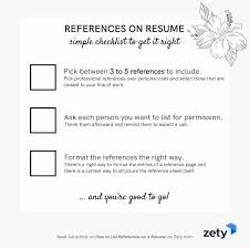 Formatting your professional reference list. How To List References On A Resume Reference Page Format